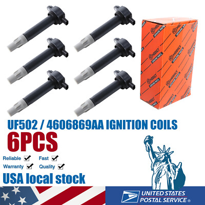 6X High Performance Ignition Coil For Dodge Chrysler Volkswagen 3.5L 4.0L UF502
