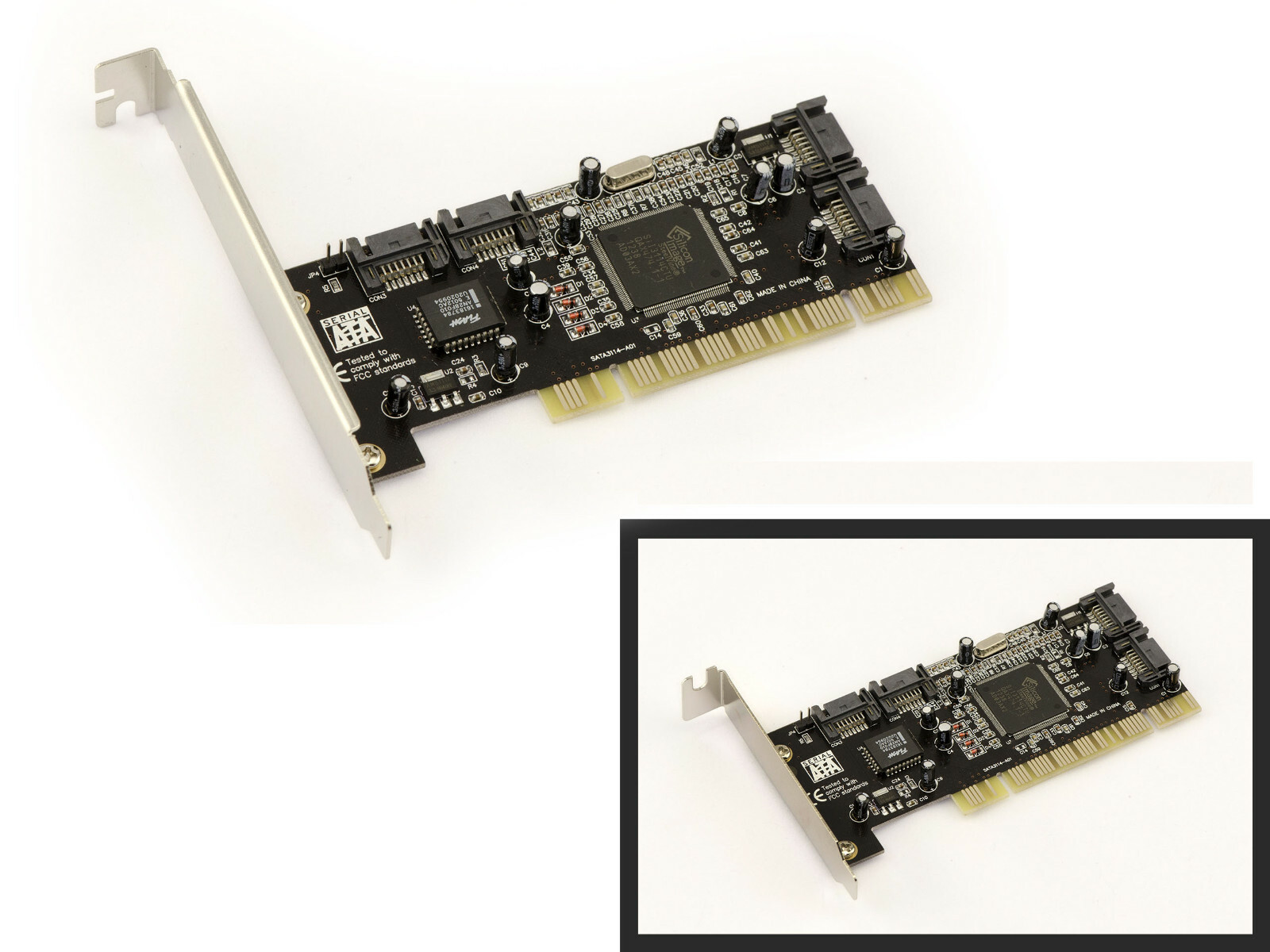 Scheda Controller PCI SATA 4 Porte Raid 0, 1,0 + 1 - High +Low Profile