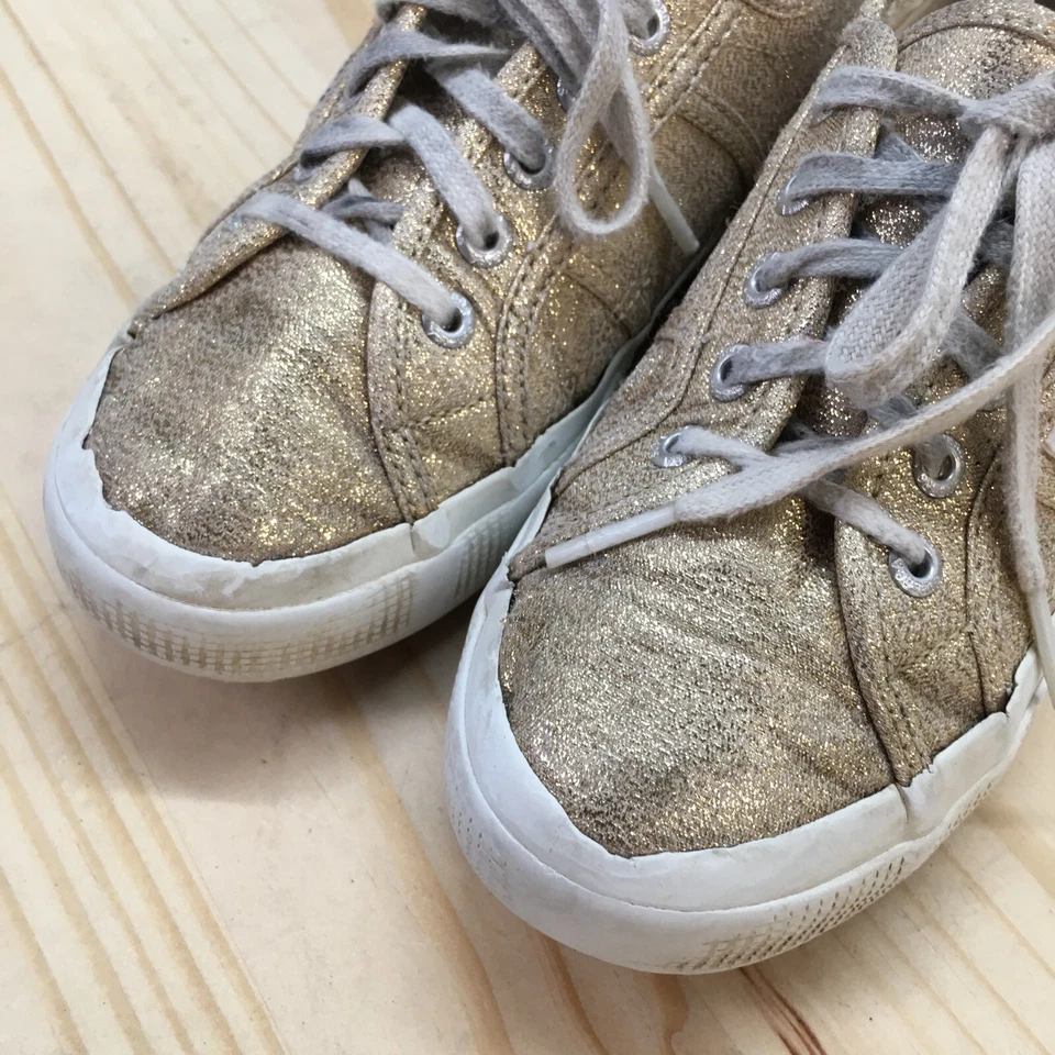 Superga Zapatos Juveniles 1 Moda Tenis Cómodos S002J20 Tela Dorada Con Cordones Foto 4 de 4