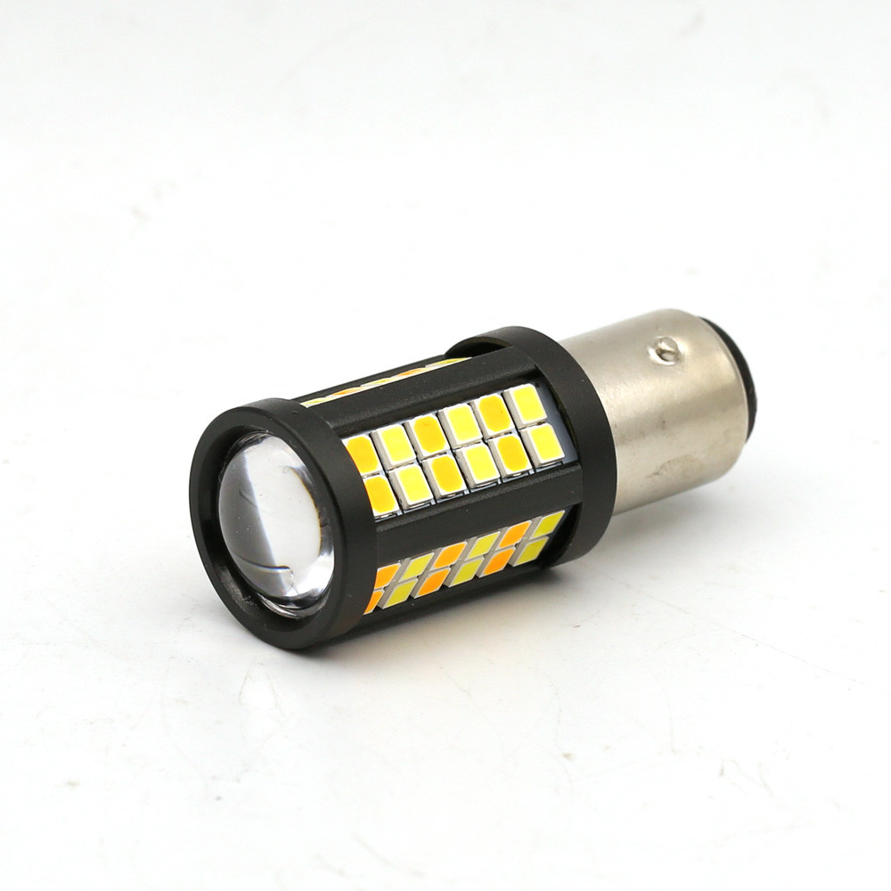 Syneticusa 3157 Switchback LED Bulbs - White/Amber Error-Free Turn Signal/Parking Lights (2 Pack)