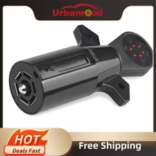 7 Way RV Blade Trailer Light Wiring Tester Hitch LED 7Pin Plug Connector Adapter