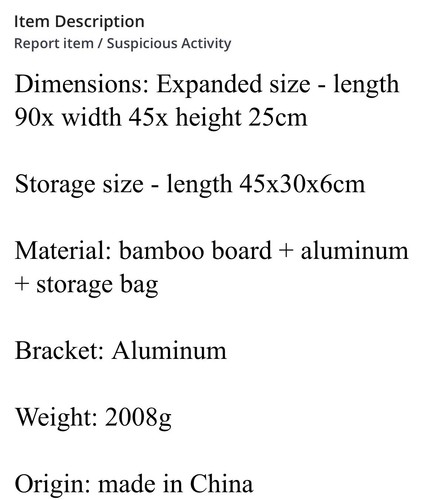 Folding Camping Table,3 Feet Portable Picnic Table Outdoor Table with - Picture 6 of 6