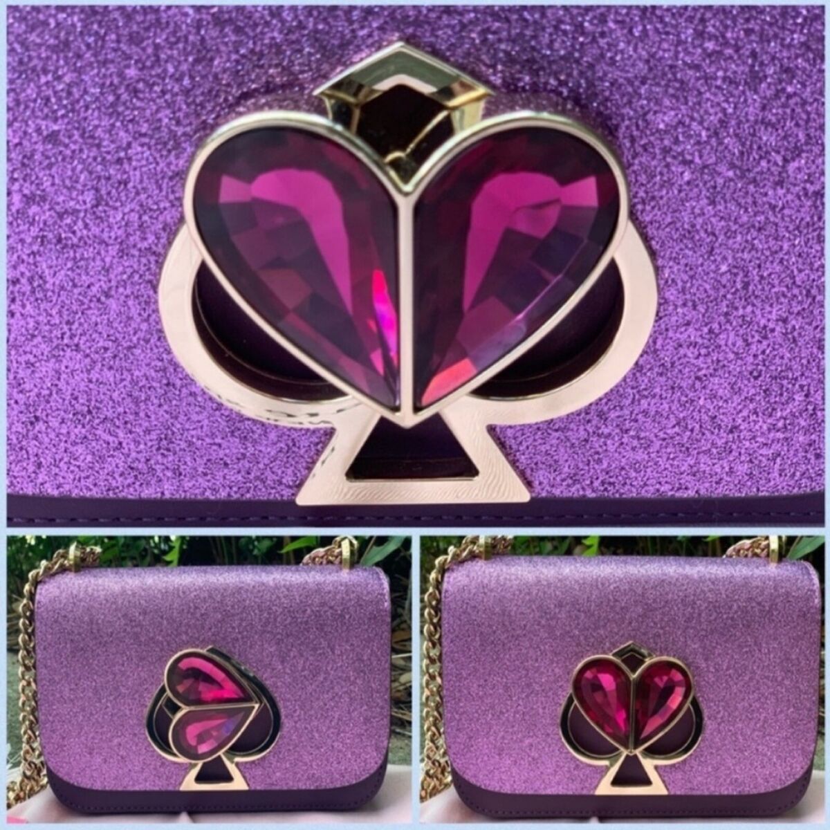 Kate Spade Nicola Turnlock Candy Lilac Purple Rhinestone Kate Spade Nicola Turnlock Candy Lilac Purple Rhinestone