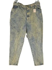Vintage PS Gitano Acid Washed Jeans NOS Womens Size 22W Curvy High Waist Rise