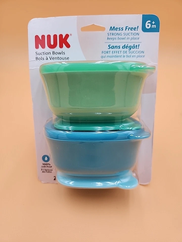 Ventosa y tapa NUK, colores surtidos, paquete de 2, 6+ meses más. Foto 2 de 4