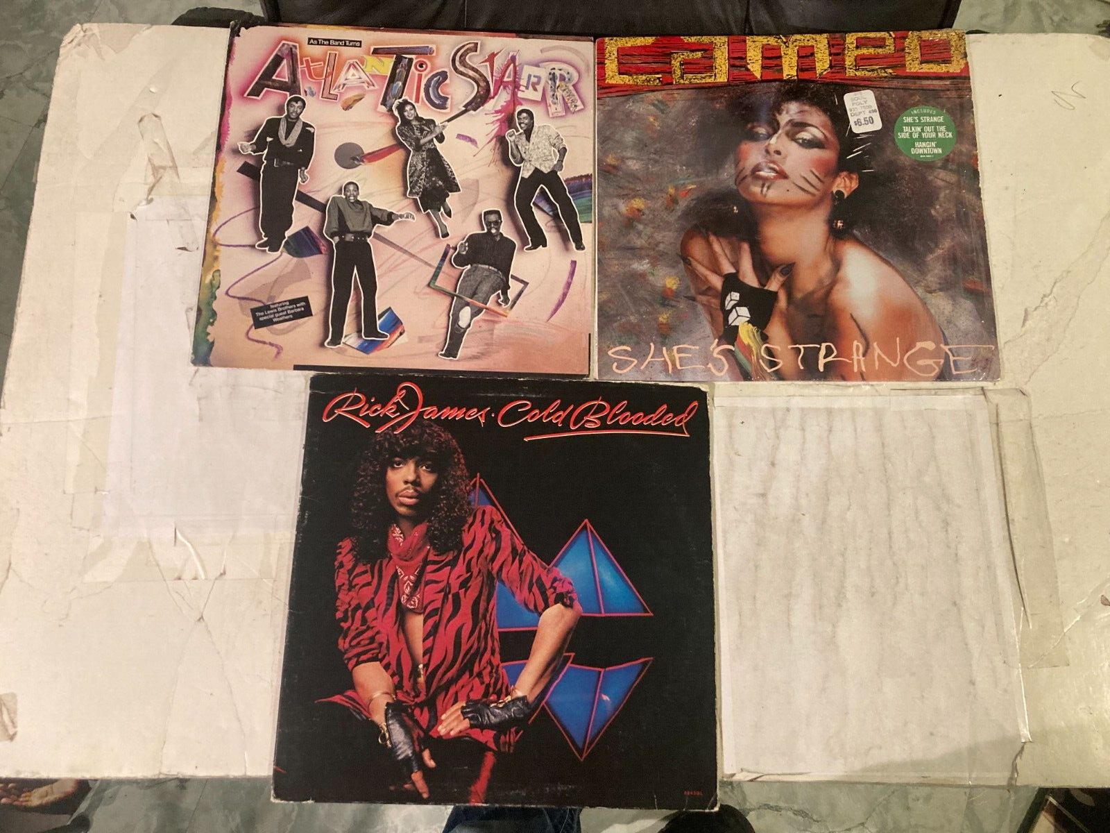 cameo-she's strange-atlantic starr-as the band-rick james-cold blooded-mnt vinyl