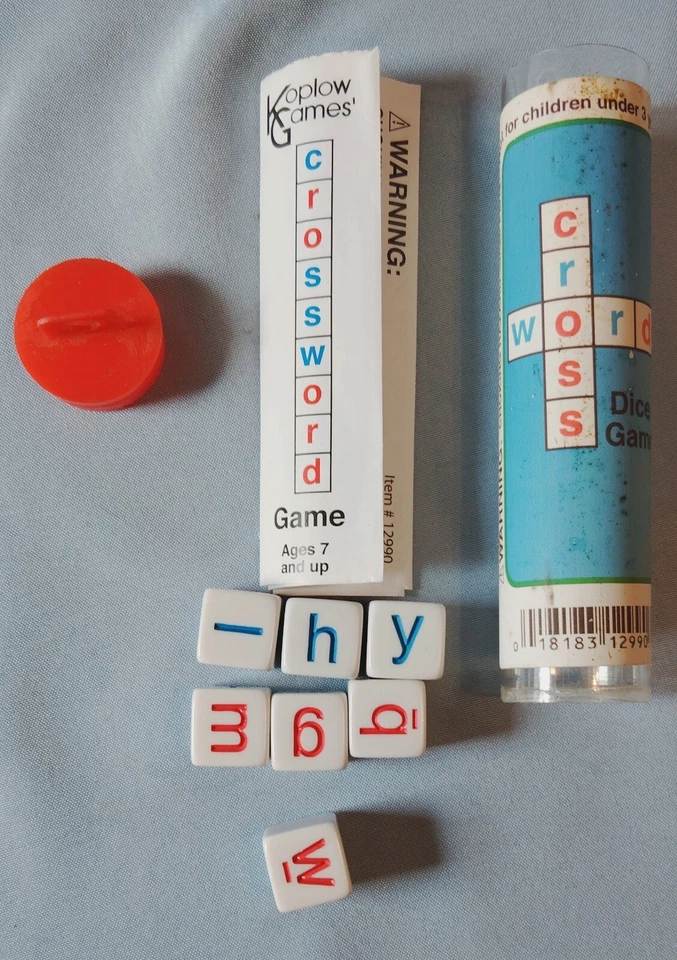 Crossword Dice Game Ages 4+ Complete Game with Directions 7 Dice - Image 2 of 2
