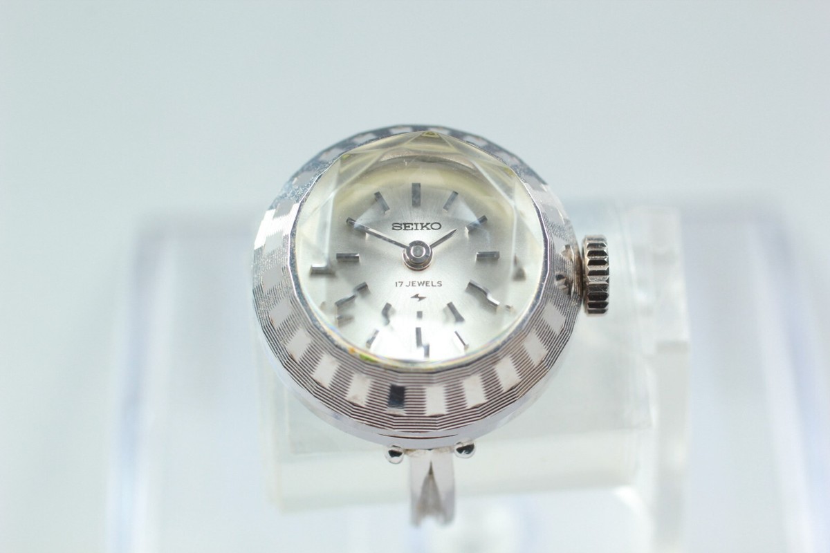 N MINT* Vintage SEIKO Ring Watch 11-0290 Women 18mm Manual