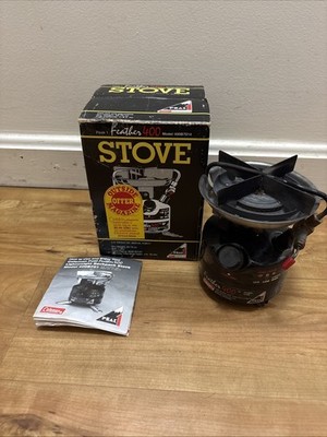 Coleman Peak 1 Feather 400 Backpacking Stove Camping Burner Original Box