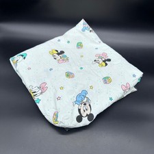 Vintage Disney Baby Crib Sheet Mickey Minnie Mouse Donald Duck Dundee USA 1990s