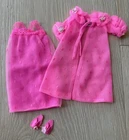 Barbie Dreamy Pink Nightgown Peignoir Robe Set #1857 Vintage