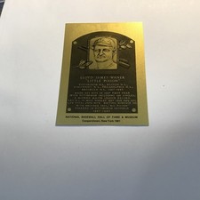1981 BASEBALL HOF METALLIC PLAQUE CARD LLOYD JAMES WANER ''LITTLE POISON''