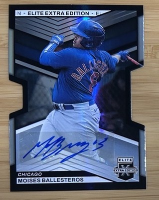 MOISES BALLESTEROS 2023 ELITE EXTRA AUTO PRIME NUMBERS ROOKIE CARD /399 SP CUBS