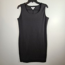 Cato Womens Black Sleeveless Scoop Neck Sheath Knit Dress 8 Elegant Workwear