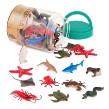 Terra Sea Animal World - Set of 60 Sea Creature Figures (12 Species) - Animal