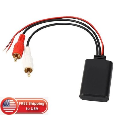 Car Audio Stereo Bluetooth AUX Receiver Module 2 RCA Interface Cable Adapter