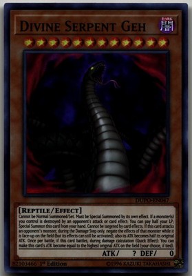 Divine Serpent Geh Ultra Rare Duel Power DUPO-EN047 LP