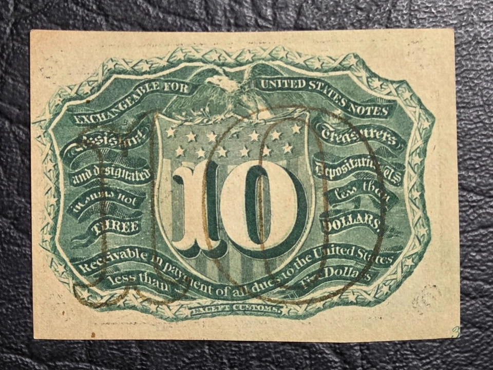 High Grade Series of 1863 Ten Cent 1st Issue Postage Fractional Currency - Image 2 of 2