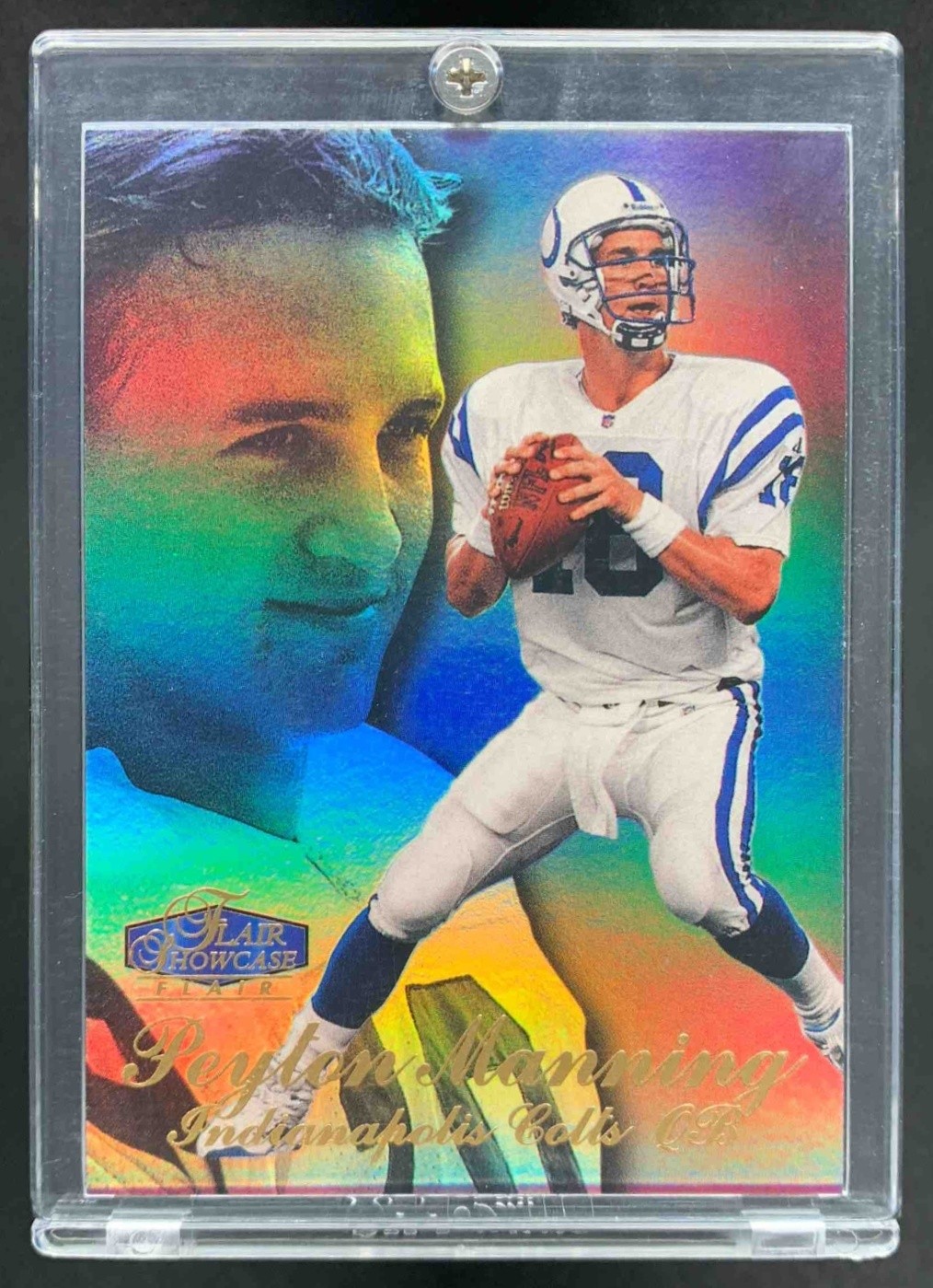 Peyton Manning 1998 Fleer Flair Rookie Showcase Row 3 RC Colts