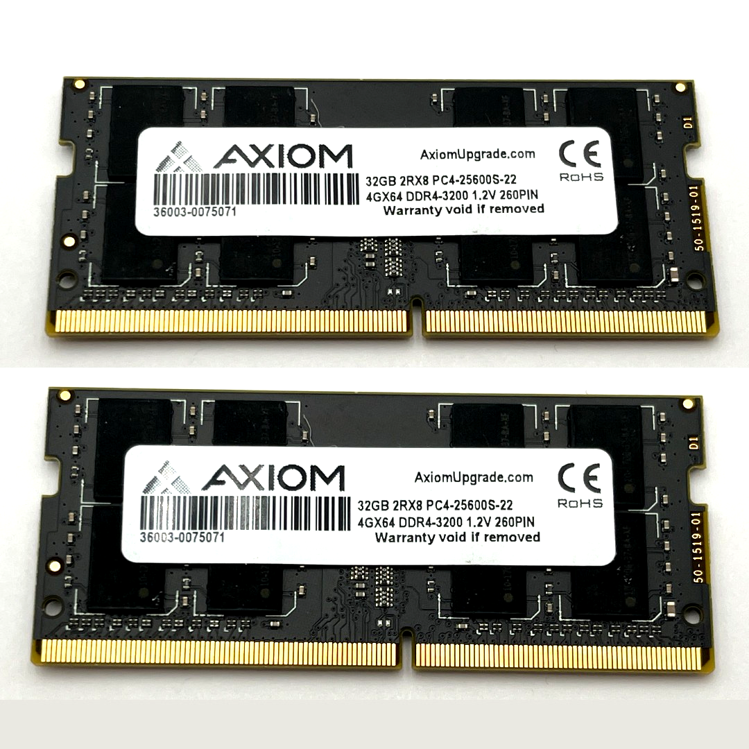 Axiom 32GB (2x16GB) DDR4-3200 SO-DIMM Laptop RAM PC4-25600S-22 for