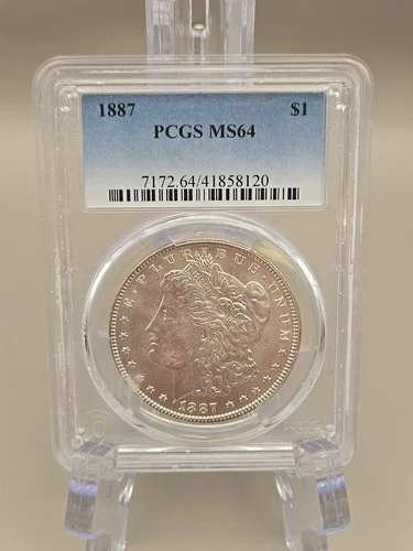 1887 Morgan Silver Dollar $1 - PCGS MS64