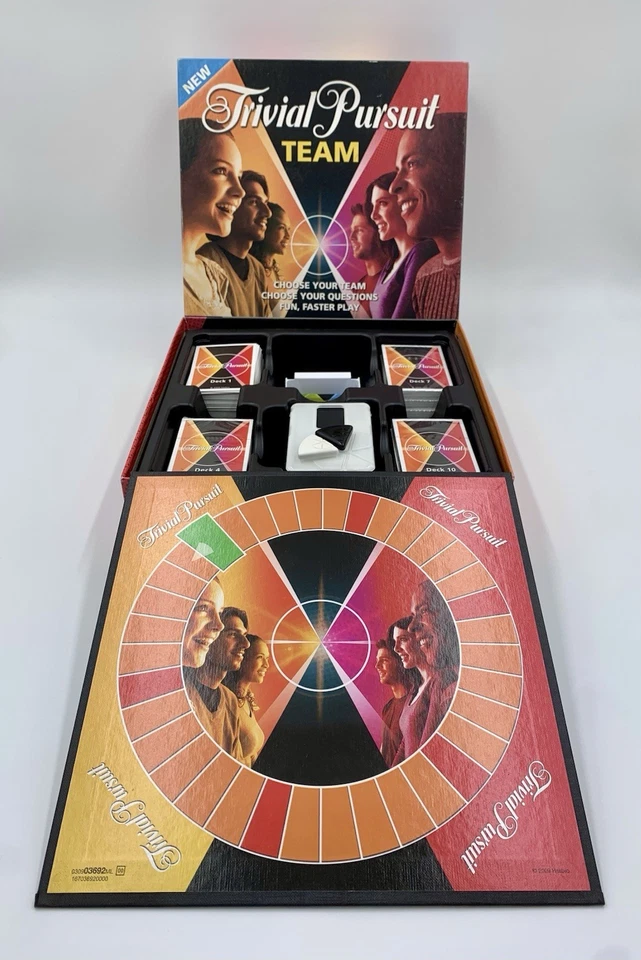 Trivial Pursuit Team Edition Adult Board Game Hasbro Fun Faster Game Play - Image 2 of 4