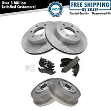 Front and Rear Brake Pad & Rotor,Shoe & Drum Kit Fits 00-02 Dodge