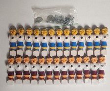 24 Vintage Old School Foosball Table Soccer Replacement Men 12 Blue 12 Red