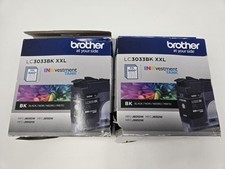 Genuine Brother LC3033BK XXL LC-3033BK XXL INKvestment Ink Tank Black LOT of 2