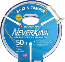 Teknor Apex NeverKink 8612-50 Boat RV Drinking Water Safe Hose 50' 5/8" White