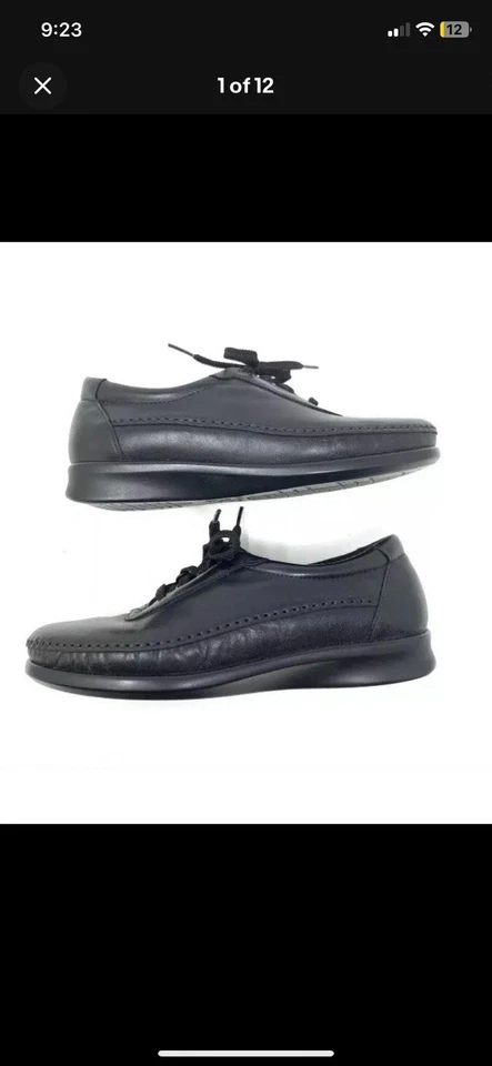 SAS Traveler Active Womens 7.5  N Narrow Black Leather Tripad Comfort Sneaker - Image 3 of 4