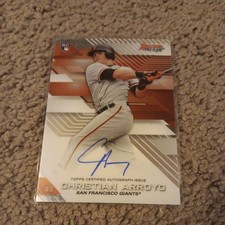 2017 Bowman's Best Christian Arroyo Auto Best Of 2017 #B17-CA RC Rookie Card. rookie card picture