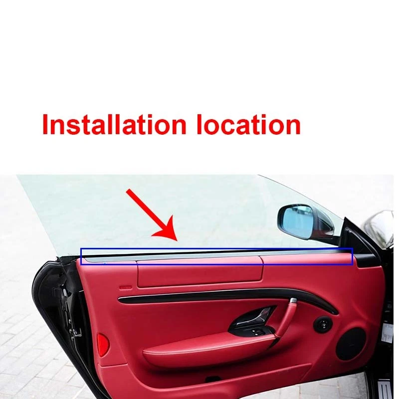 Panel de puerta superior de carbono real embellecedor adicional para Maserati GranTurismo GTS 2008-19 Foto 3 de 4