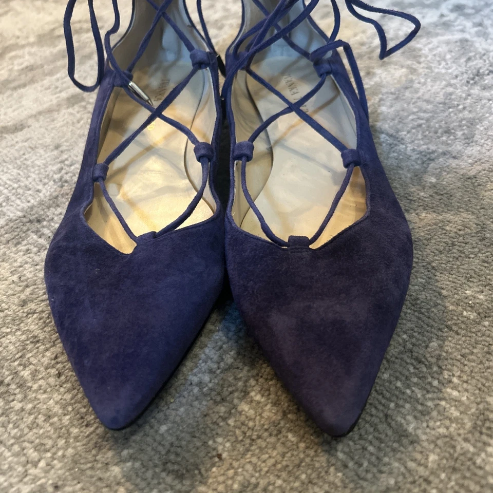 Ballets planos de gamuza púrpura Ivanka Trump Tropica para mujer talla 9 Foto 2 de 4