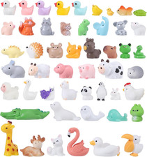 50 Pcs Mini Resin Animals Figures 50 Styles Tiny Resin Animal to Hide Little Ani