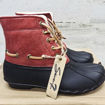 Seven7 Deanston Size 6 Claret Faux Fur Lined Duck Rain Boots Seven Shoes