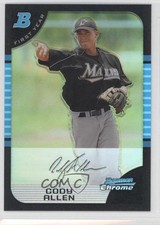 2005 Bowman Draft Chrome Refractor Cody Allen #BDP49 0b5