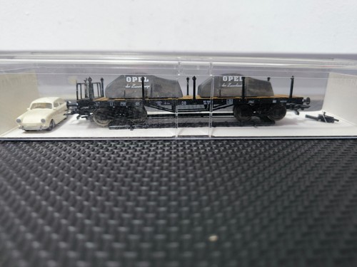 Fleischmann 805286 K, Flachwagen Opel H0 Modellbahn mit OVP | Condition: Gebraucht