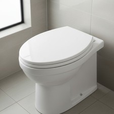 Elongated Plastic Toilet Seat Soft Close No-Slam Magnetic Quick-Release