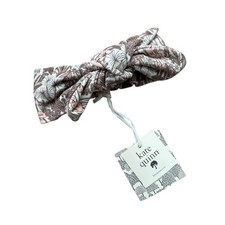KATE QUINN Floral Pink Purple Bow Headband Size Medium 6-12 Months NWT