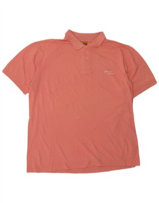 AMERICAN SYSTEM Mens Polo Shirt Large Pink DK06