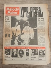 Melody Maker November 8th 1969 The Who At Colliseum Cover