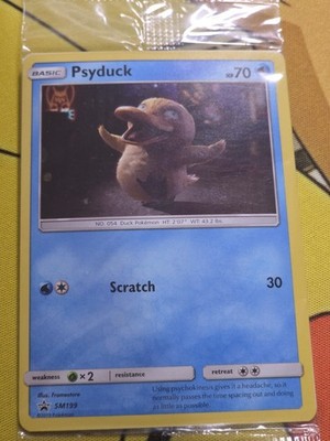 HD Galaxy Swirl Psyduck SM199 Detektiv Pikachu Ziel Promo Kosmos Holo SEALED