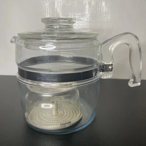 Vintage Pyrex Flame Ware 7756 Glass Percolator 6 Cup Coffee Pot USA Made