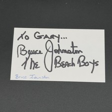 Bruce Johnston Signed 3x5 Index Card The Beach Boys - TTM Authentic Autograph! Bruce Johnston Signed 3x5 Index Card The Beach Boys - TTM Authentic Autograph!