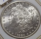 A 1880 S Morgan Silver Dollar. Beautiful BU Coin!!!