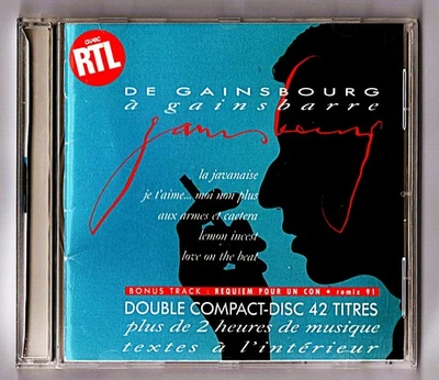 Double CD  compilation  GAINSBOURG - " DE GAINSBOURG à  gainsbarre " (1990) - Photo 1/4