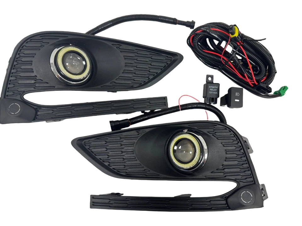 Luces antiniebla LED blancas para proyector Halo Angel Eye para Chevrolet Cruze 2016-2018 Foto 3 de 4