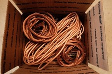16lbs Melting Copper Wire  Tubing Bare Bright Shiny Stripped Ready To Go Scrap