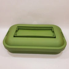 Iris Schwartz Design Avocado Green Large Cake Carrier Cupcake Caddy Storage